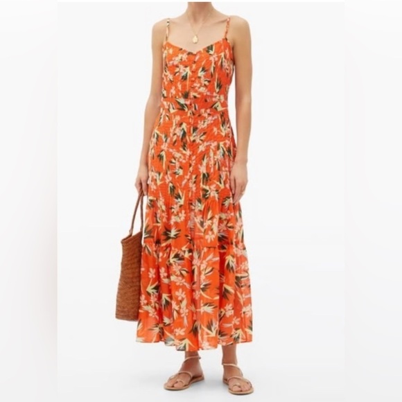 SOLID & STRIPED Tilda Dress Orange XS - Picture 1 of 15